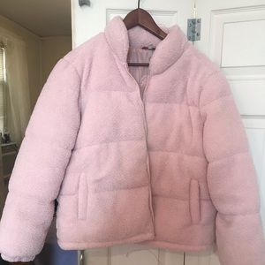Light pink teddy coat by pink platinum